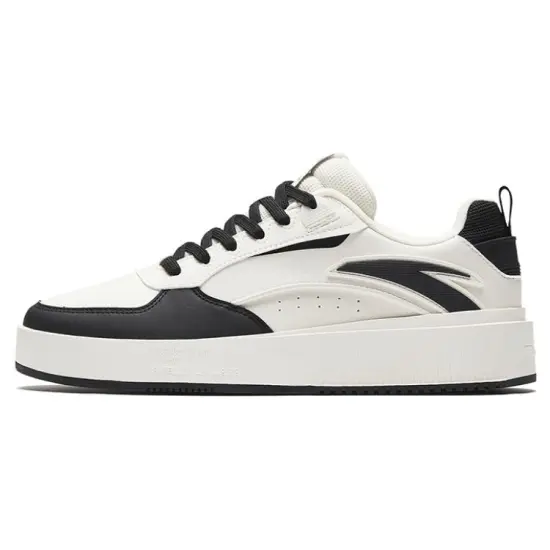 Anta Milk Lid 2 Non slip Lightweight Low Top Skateboard Shoes Men's Black White