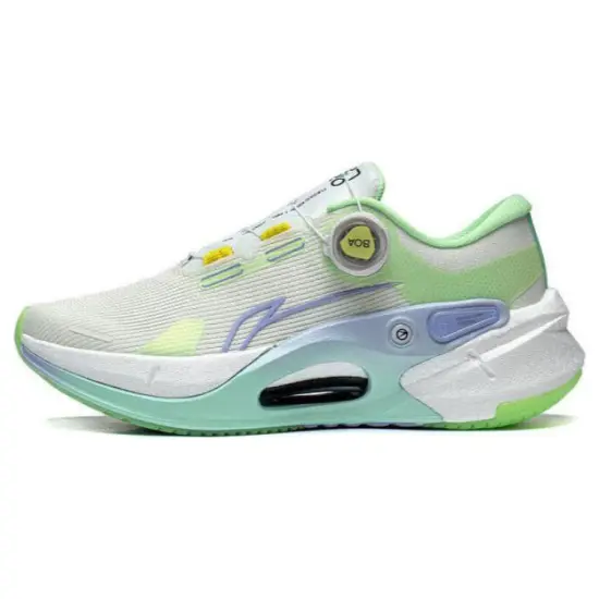 LiNing Furious Rider 7.0 PRO Anti-Slip Wear-Resistant Low-Top Running Shoes Women's Green White Blue