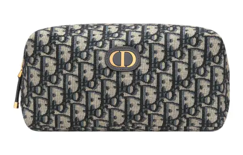 DIOR 30 Montaigne Oblique Jacquard Fabric Clutch Regular Women's Blue