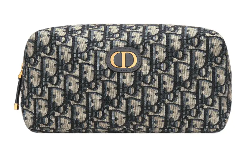 DIOR 30 Montaigne Oblique Jacquard Fabric Clutch Regular Women's Blue