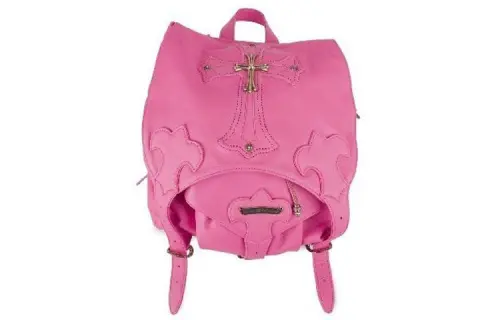 Chrome Hearts Leather Backpack Regular Women's Pink