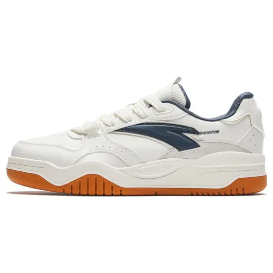Anta Wave Shoes Height Increasing Low-Top Skateboard Shoes Women's White Blue Brown