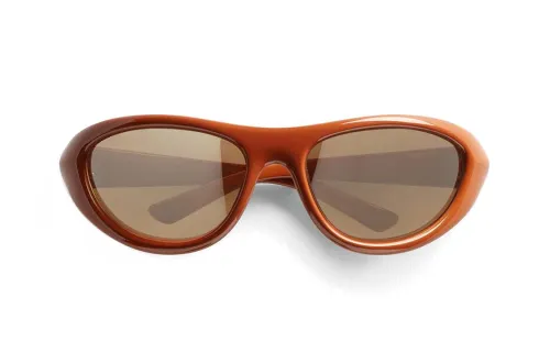Bottega Veneta Injection Molded Acetate Cat Eye Sunglasses Unisex Brown
