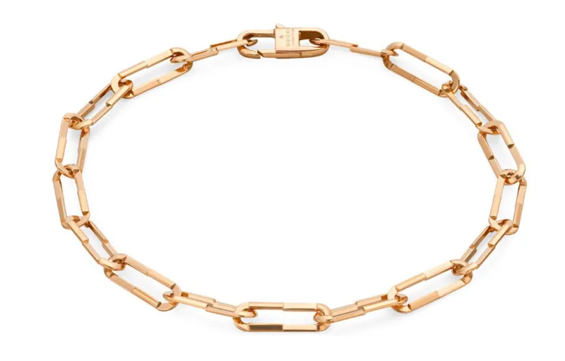 GUCCI 18kt Yellow Gold Xs Link To Love Chain Bracelet