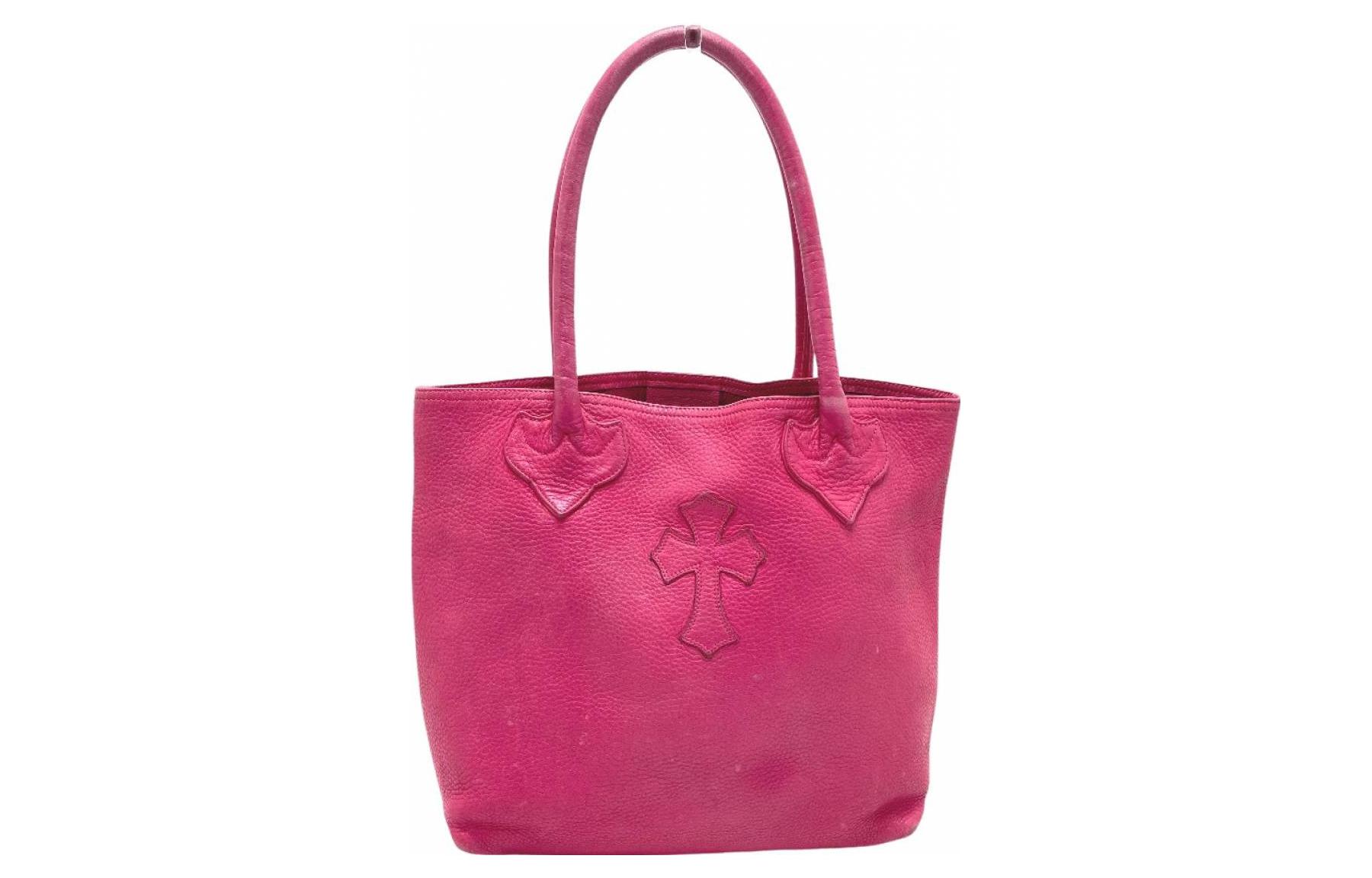 Chrome Hearts Leather Shoulder Bag Women's Pink