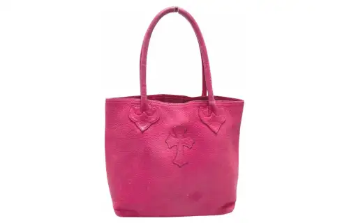 Chrome Hearts Leather Shoulder Bag Women's Pink