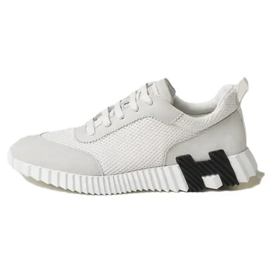 HERMES Bouncing Low Top Casual Shoes Men's White