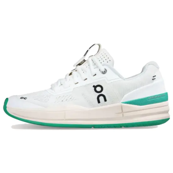 On The Roger Pro Breathable Support Low Top Training Running Shoes Women's White Green