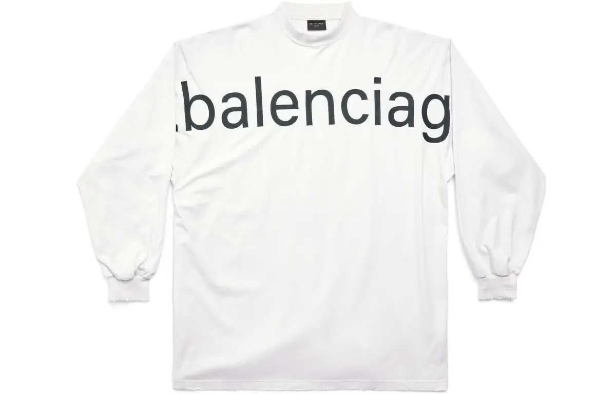 Balenciaga T Shirt Loose Fit Unisex White