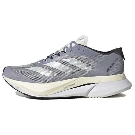 Adidas Adizero Boston 12 Silver Violet Cloud White Silver Dawn Women's