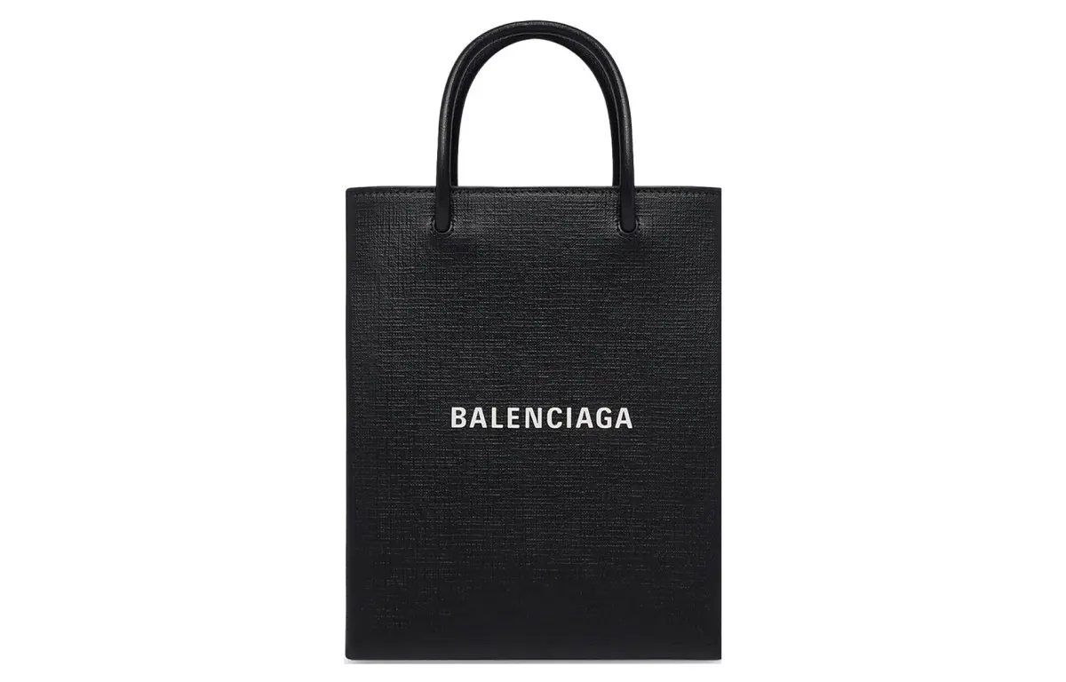 Balenciaga Square Cow Leather Tote Bag, Shopping Bag, Handbag Large Women's Black