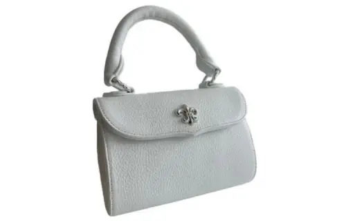 Chrome Hearts Leather Handbag Regular Women's Gray