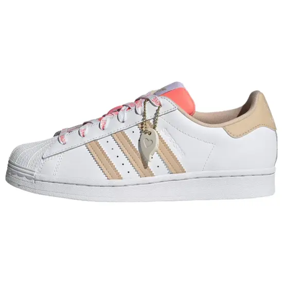 Adidas Originals Superstar Cloud White Halo Blush Acid Red Women's