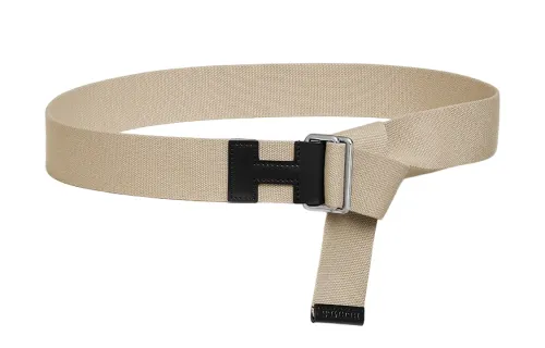 HERMES Nomade Fabric, Metal Belts Men's 4cm