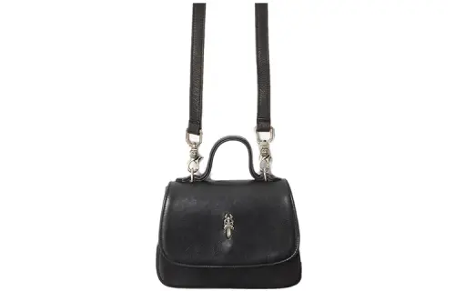 Chrome Hearts Leather Shoulder Bag, Crossbody Bag Mini Women's Black
