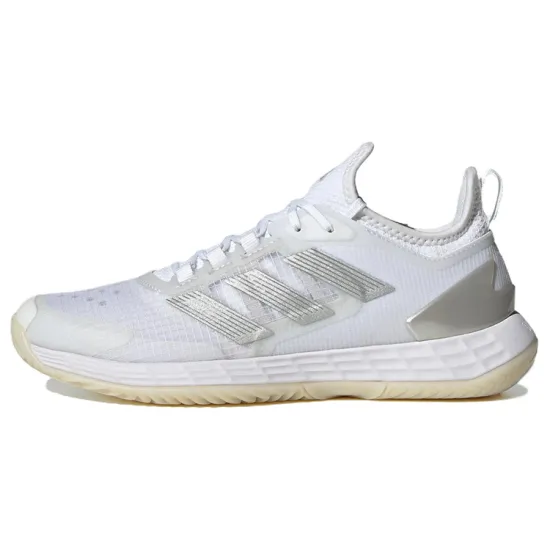 Adidas Adizero Ubersonic 4.1 Cloud White Silver Metallic Grey Women's