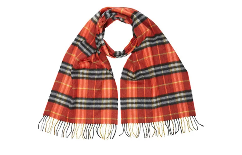 Burberry Knit Scarves Unisex Orange