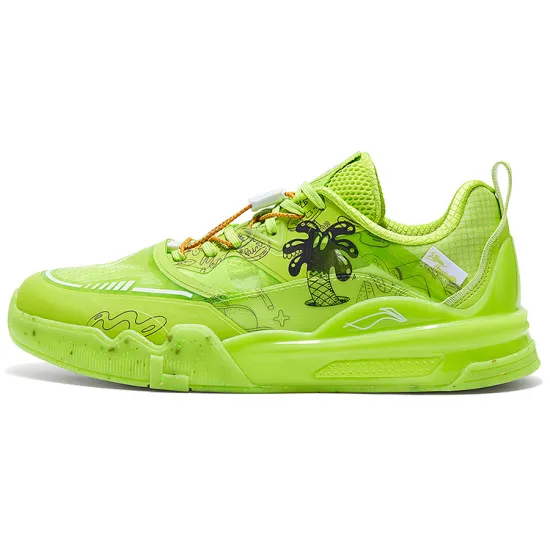LiNing LINGTENG Skateboard Shoes Men Low-Top Green