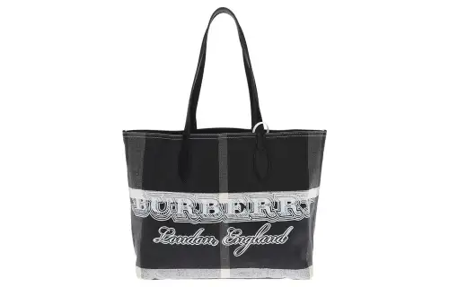 Burberry Artificial Leather Tote Bag, Shopping Bag, Shoulder Bag, Handbag Women's Black