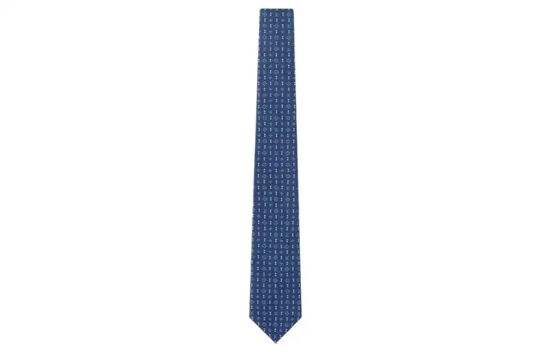 LOUIS VUITTON Monogram Ties Men's Dark Blue