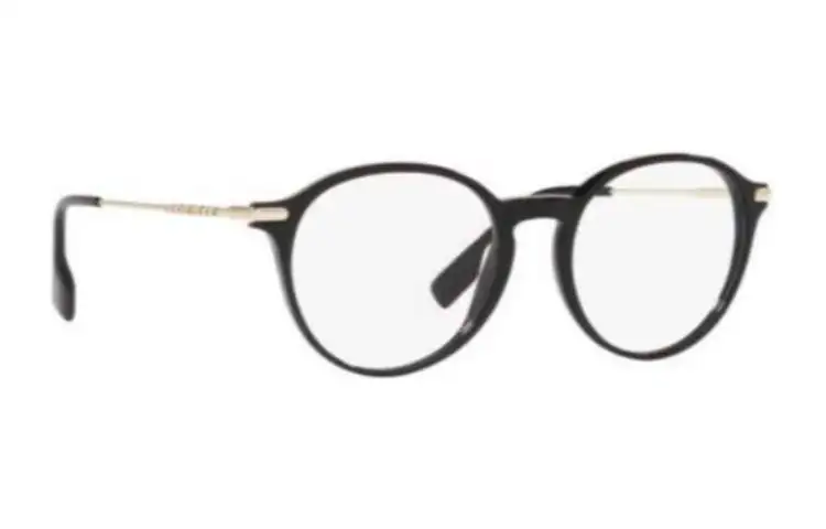 Burberry Acetate Oval Eyeglass Frames Women's Black