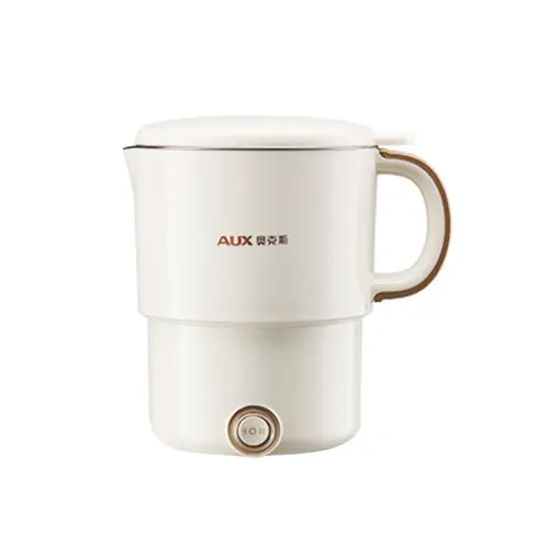AUX Electric Hot Water Cup 800ml Folding Kettle Travel Portable Kettle Small Stainless Steel Mini Home HX-A0802E