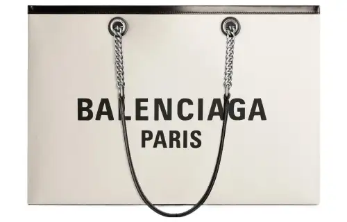 Balenciaga Cotton Canvas Bag, Tote Bag, Shopping Bag, Handbag Large Women's Light Beige