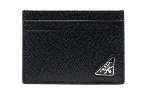 PRADA Saffiano Calfskin Card Holder Card Holder Men's