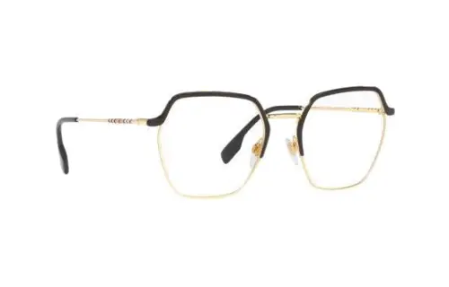 Burberry Metal Irregular Shape Eyeglass Frames Women's Black