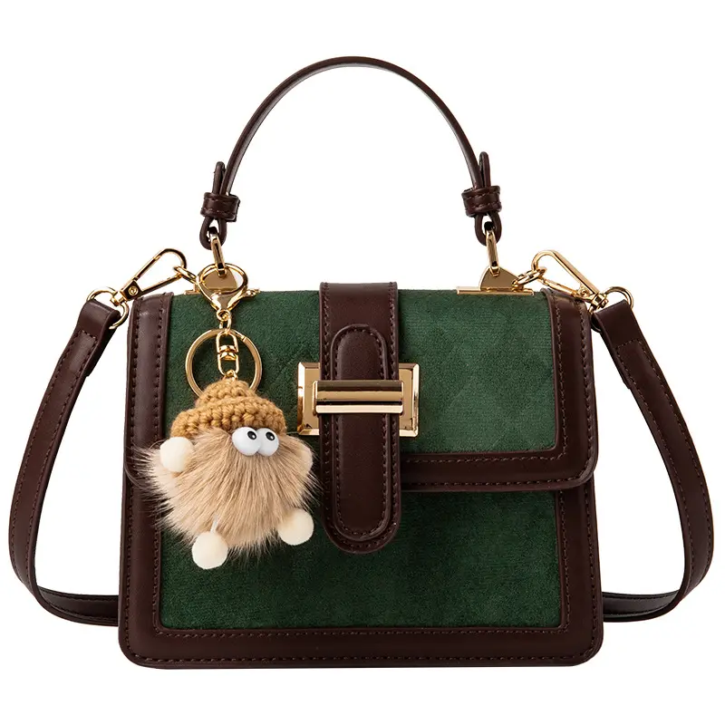 NOMK Leather Small Square Bag Handbag Regular Women's Checkerboard