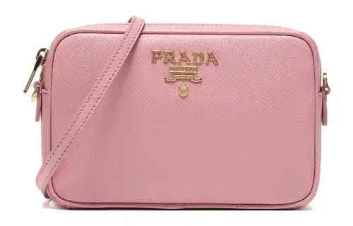 PRADA Cow Leather Small Square Bag, Crossbody Bag, Shoulder Bag Women's Light Pink