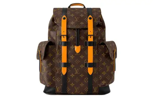 LOUIS VUITTON CHRISTOPHER Coated Canvas With Leather Backpack Small Women's Brown