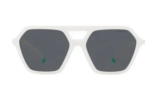 TIFFANY & CO. Metal Acetate Irregular Shape Sunglasses Women's White