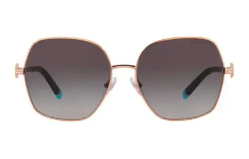 TIFFANY & CO. Metal Irregular Shape Sunglasses Women's Rose Gold