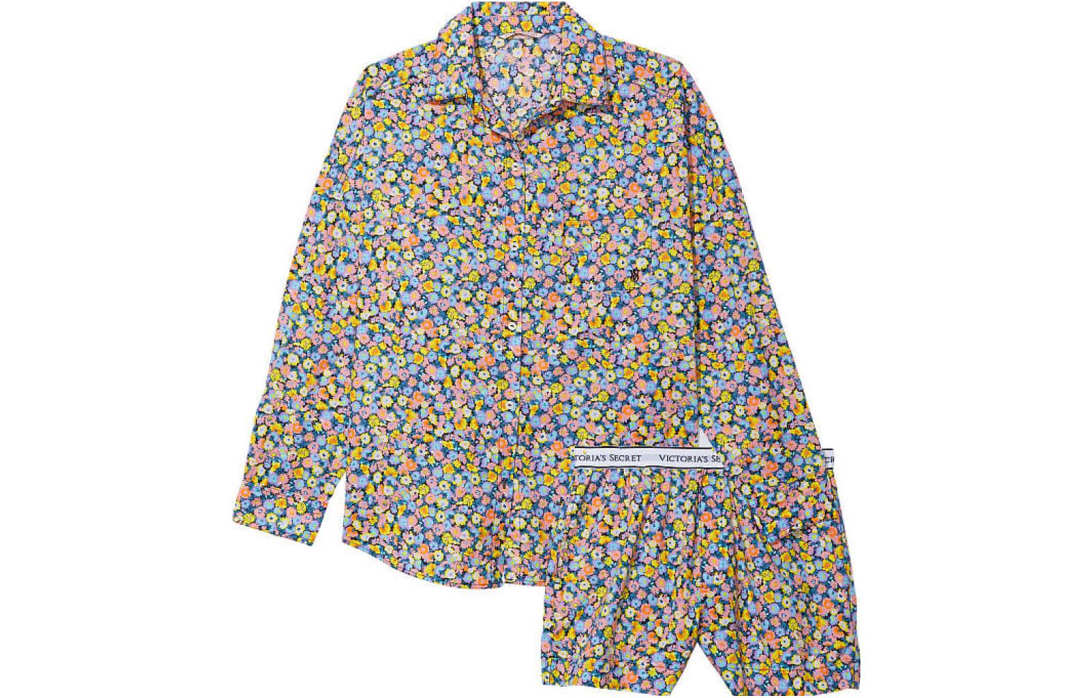 Victoria's Secret /Victoria's Secret Cotton Long Sleeve Shorts Pajamas Home Pajamas Set Women's Colorful Floral Print