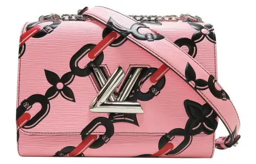 LOUIS VUITTON Twist Epi Leather Shoulder Bag, Crossbody Bag Medium Women's Pink/Black