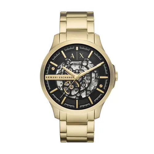 ARMANI EXCHANGEAE ARMANI Wrist Watches Mechanical Movement Stainless Steel Strap Black Dial Men's Watches