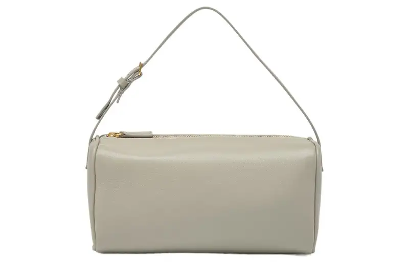 THE ROW 90's Leather Pen Holder Bag, Shoulder Bag Shoulder Bag, Handbag Women's Light Gray