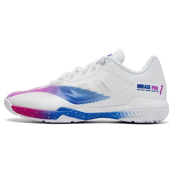 LINING Shadow Speed Pro Badminton Shoes Unisex Low-Top Standard White/Fluorescent Plum Red Purple