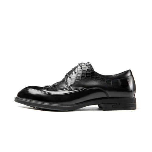 AOKANG British trendy European and American commuter business formal leather shoes for men