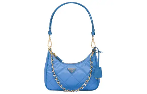 PRADA Fabric Handbag, Shoulder Bag Regular Women's Blue
