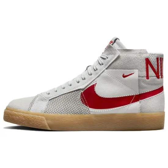 Nike Sb Zoom Blazer Mid Premium Deconstructed White University Red Gum Women's