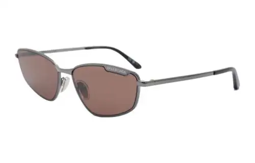 Balenciaga Metal Irregular Shape Sunglasses Unisex Dark Gray