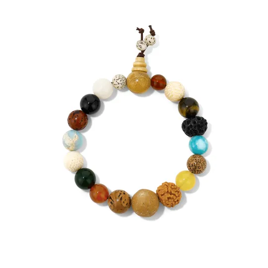 DODOGOGO White Jade Bodhi Beaded Bracelets Unisex
