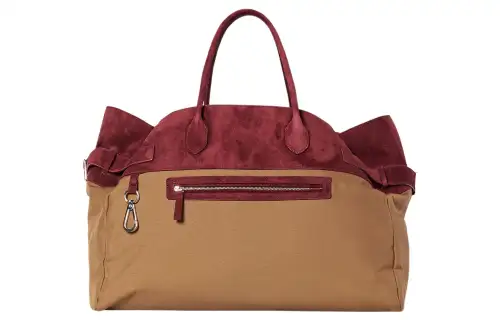 THE ROW Polyester Handbag Women's Taupe/Burgundy