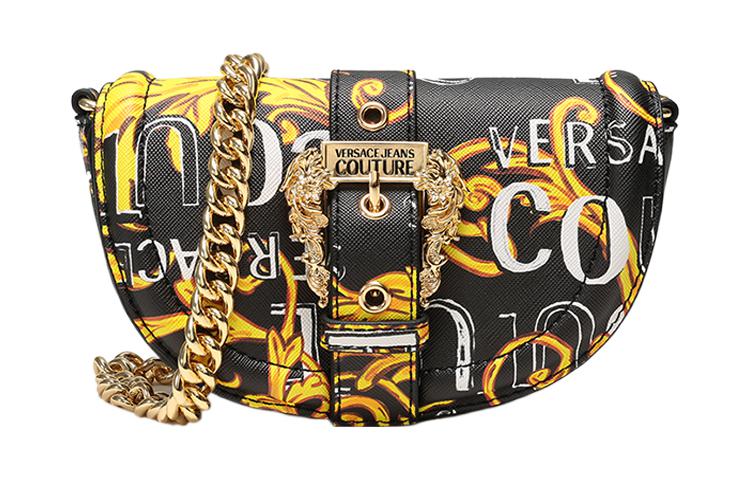 Женская сумка Versace Jeans Couture Baroque (черная с принтом)