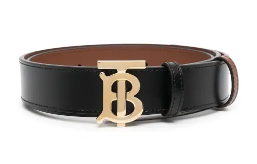 Burberry Logo Plaque Reversible Buckled Belt