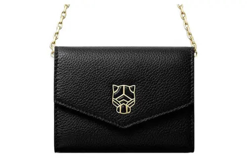 CARTIER PANTHÈRE Calfskin Handbag, Shoulder Bag, Crossbody Bag Mini Women's Black