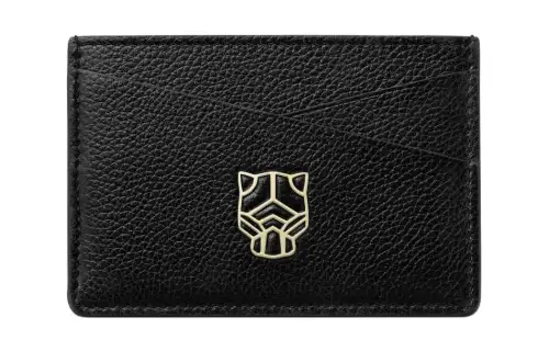 CARTIER PANTHÈRE Calfskin Card Holder Women's Black