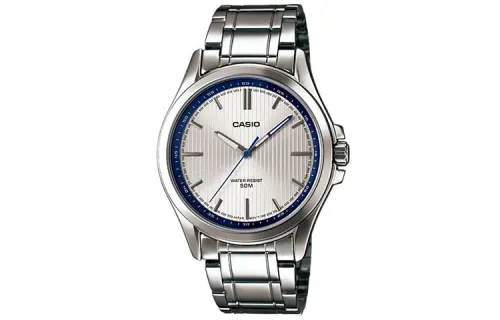 CASIO Men Standard Series Silver Watch MTP-E104D-7A